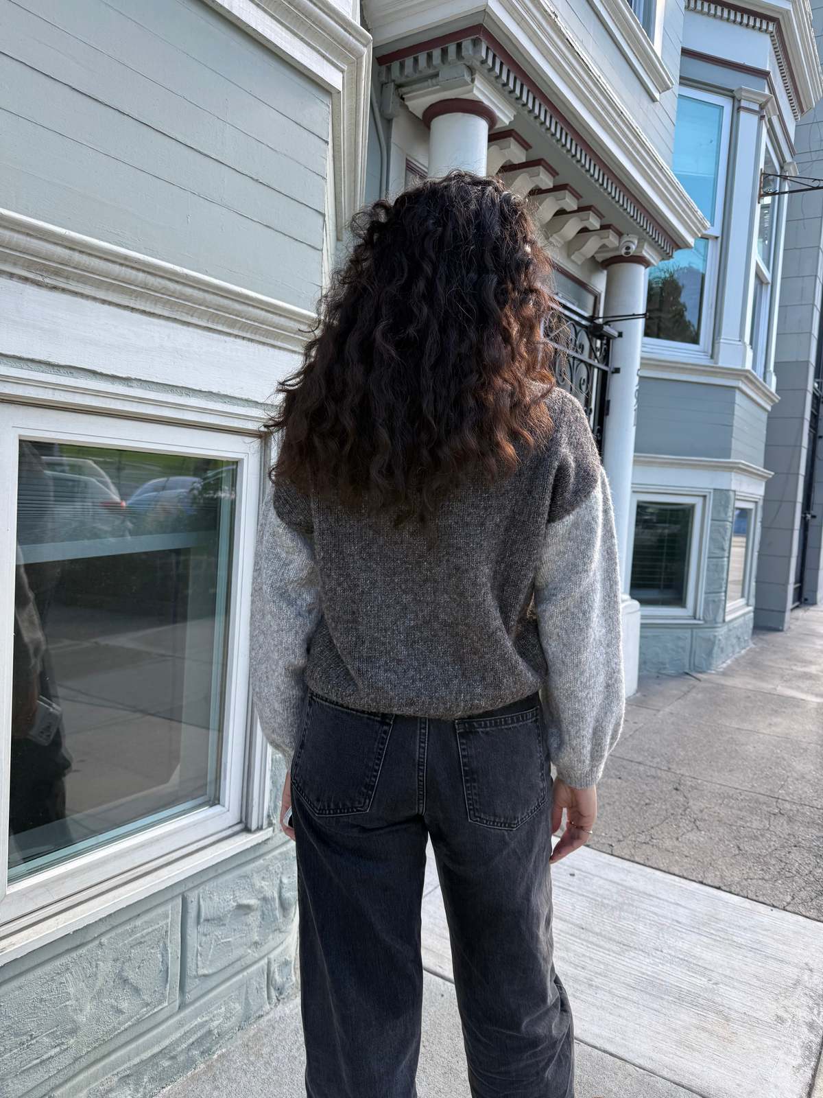 Happy French Gang Flix Sweater - Grey & Charcoal - Image 9 of 11