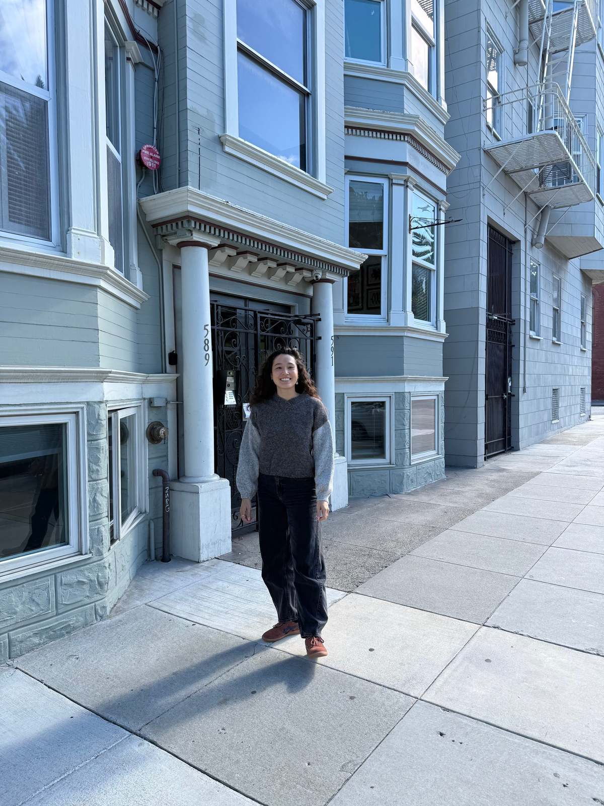 Happy French Gang Flix Sweater - Grey & Charcoal - Image 10 of 11