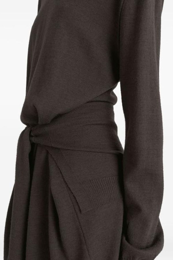 Lemaire DR1082LK087397 Mid Skirt - Dark Cacao