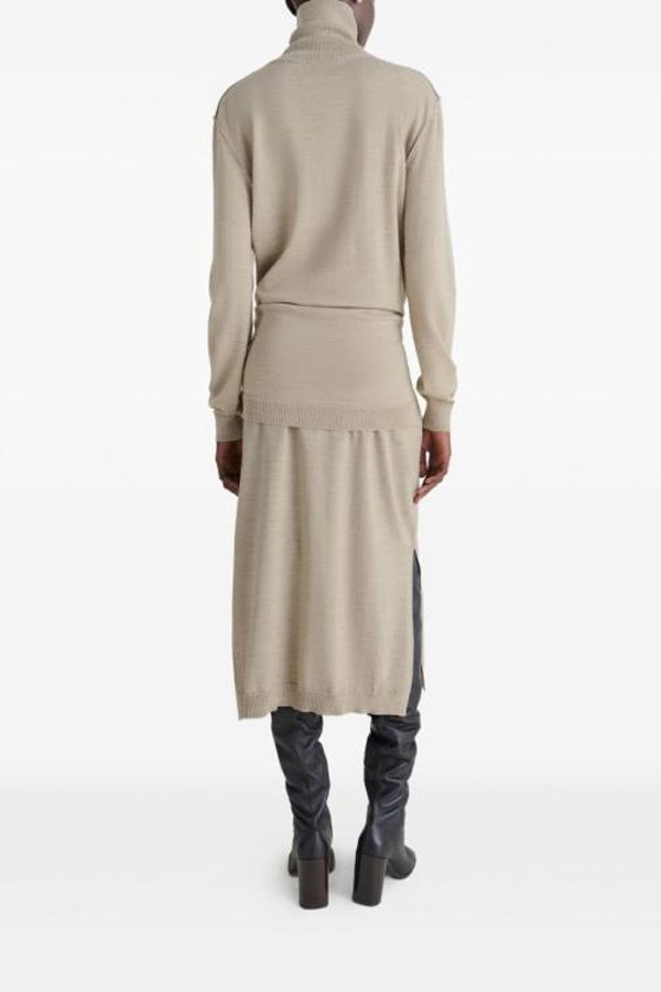 Lemaire DR1082LK087446 Midi Skirt - Light Taupe