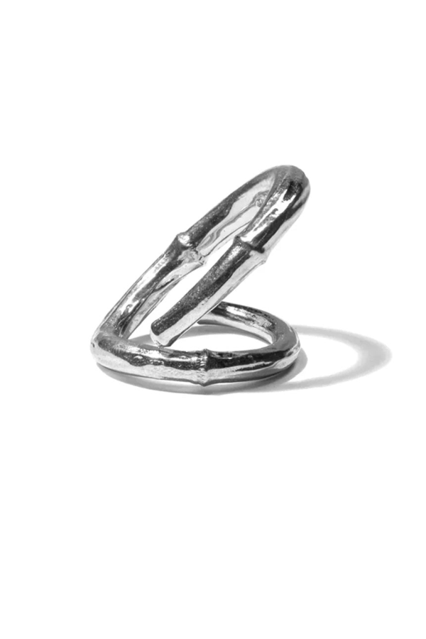 Coldframe Freeform Bamboo Ring - Silver