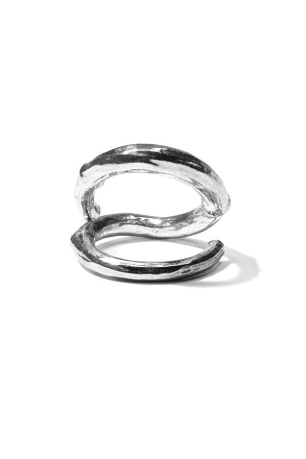 Coldframe Freeform Bamboo Ring - Silver