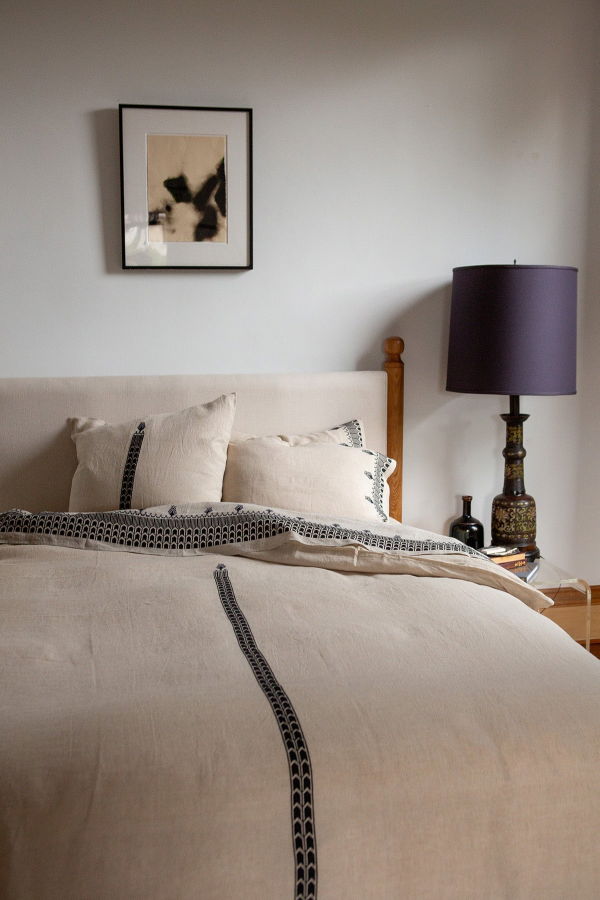 Erica Tanov Cypress Washed Linen Duvet Cover - Natural