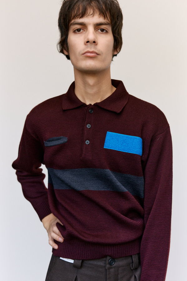 GR10K Mahogany Wool Workwear Polo