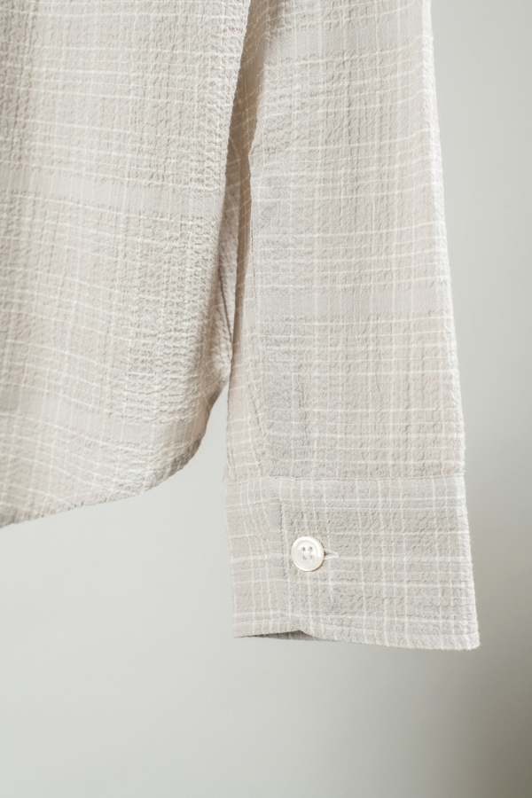 mfpen Vacation Shirt - Chalk Seersucker Check