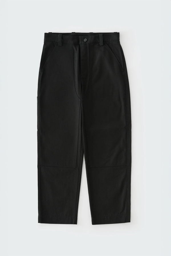 Studio Nicholson Denver Cotton Canvas Workwear Pants - Black