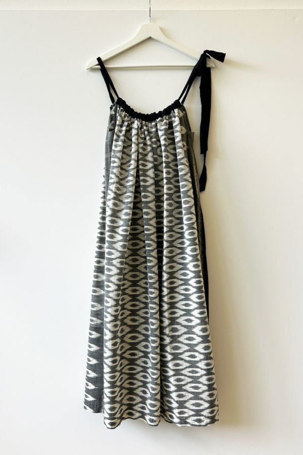 Two Ikat X Drawstring Dress