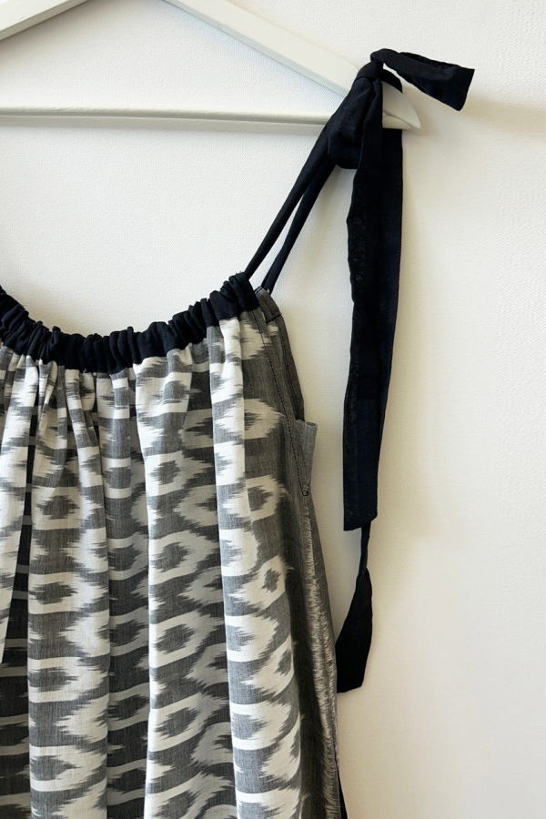 Two Ikat X Drawstring Dress