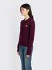Ganni Core Future Wool Mix Cardigan - Burgundy - Thumbnail 2