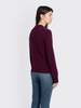 Ganni Core Future Wool Mix Cardigan - Burgundy - Thumbnail 3