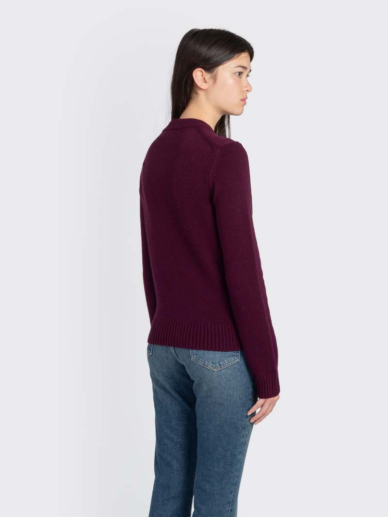 Ganni Core Future Wool Mix Cardigan - Burgundy