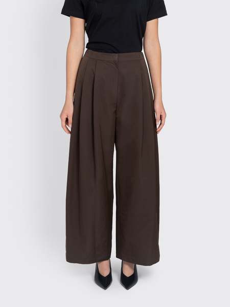 AMOMENTO Shirring Culotte Pants - Black | Garmentory