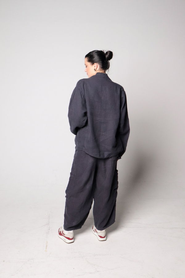Meals f.d.a. Black Sesame Linen Chef Pant