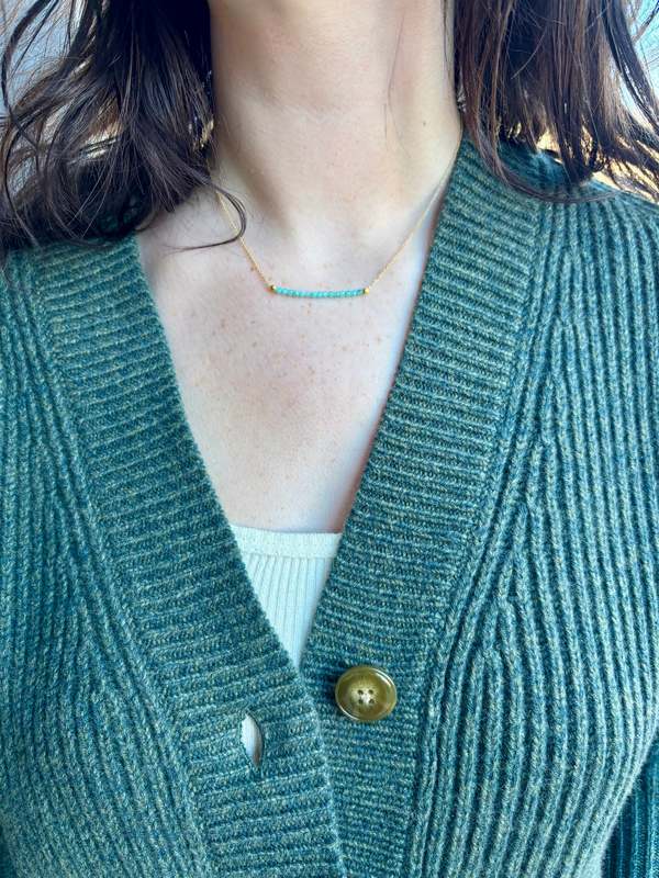 Anne Sportun Centre Amazonite Necklace