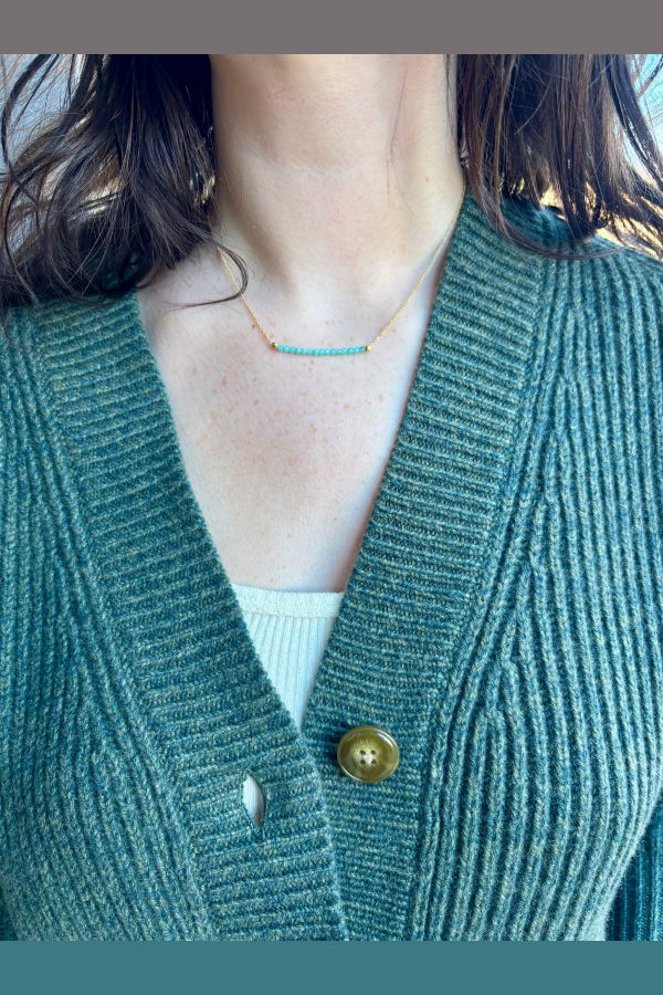 Anne Sportun Centre Amazonite Necklace