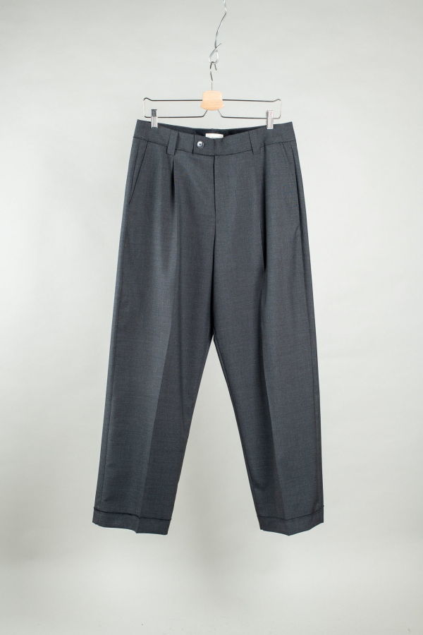 mfpen Patch Trousers - Grey Worsted Wool