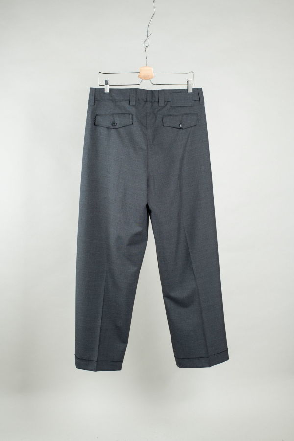 mfpen Patch Trousers - Grey Worsted Wool
