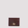 MIU MIU Lamb Leather Cardholder - Bordeaux - Thumbnail 1