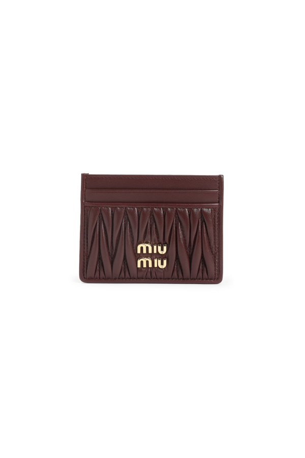 MIU MIU Lamb Leather Cardholder - Bordeaux