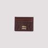 MIU MIU Lamb Leather Cardholder - Bordeaux - Thumbnail 3