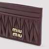 MIU MIU Lamb Leather Cardholder - Bordeaux - Thumbnail 5