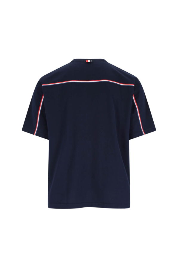 thom browne Logo T-shirt - Navy