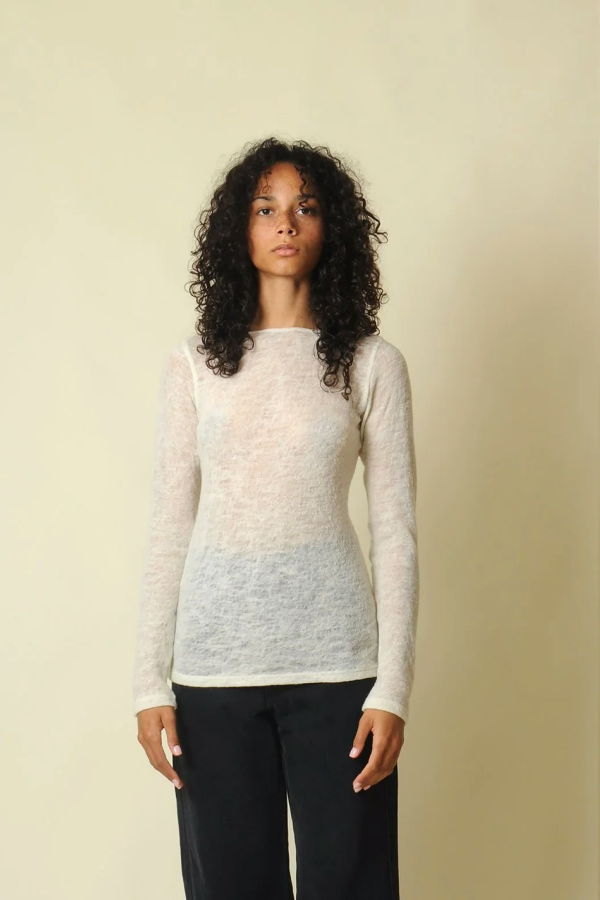 Conifer Boatneck Tee - White