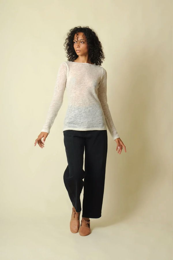 Conifer Boatneck Tee - White