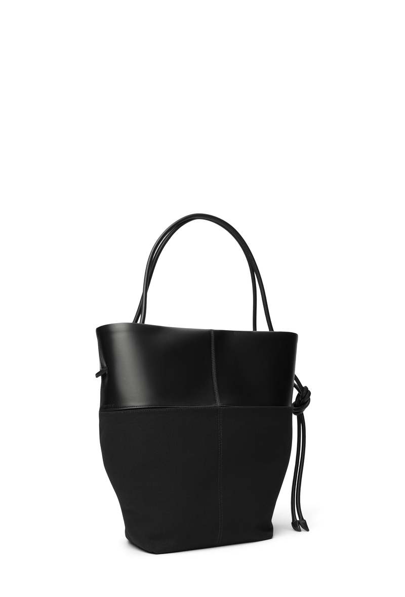 Pari Desai Calla Tote Black Leather/Black Canvas