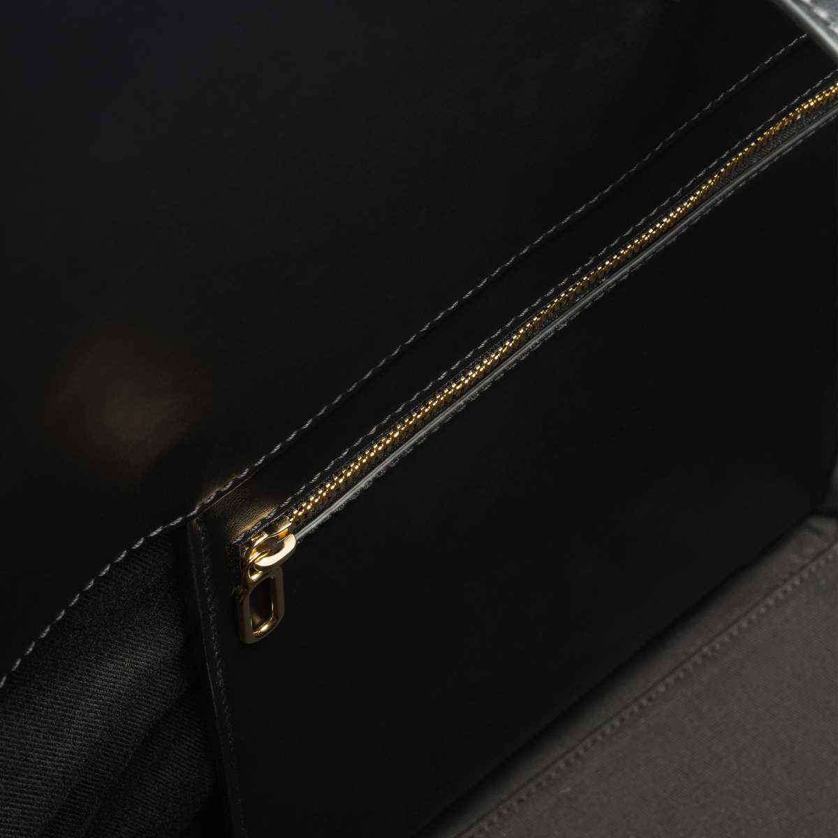 Pari Desai Calla Tote Black Leather/Black Canvas - Image 5 of 7