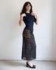 Pari Desai Soha Lace Crochet Midi Skirt - Black/Espresso Metallic - Thumbnail 2