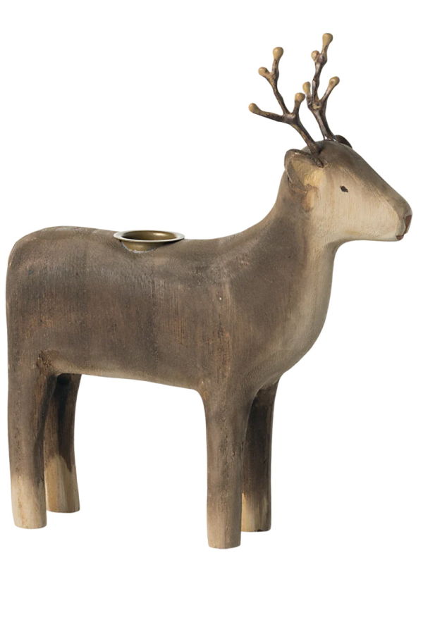 Maileg Christmas Large Reindeer Candle Holder - Brown