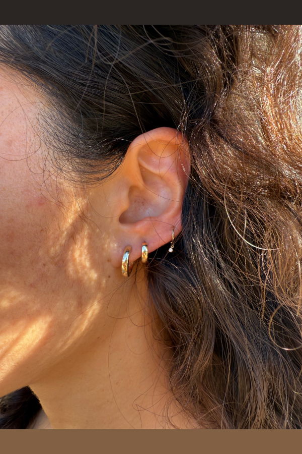 Monade Small Hoop Earrings - Gold