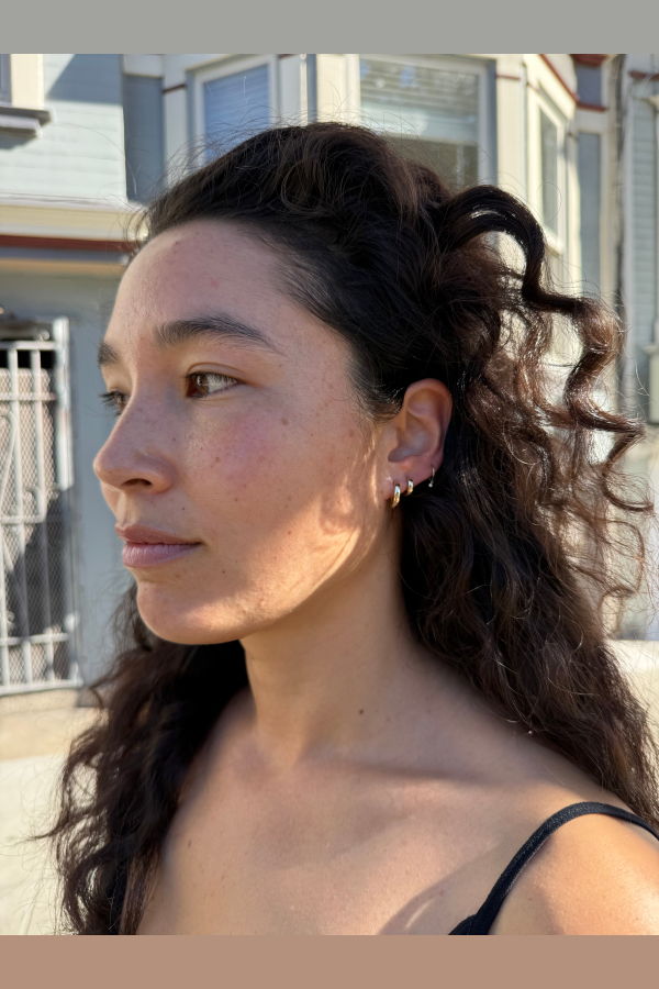 Monade Small Hoop Earrings - Gold