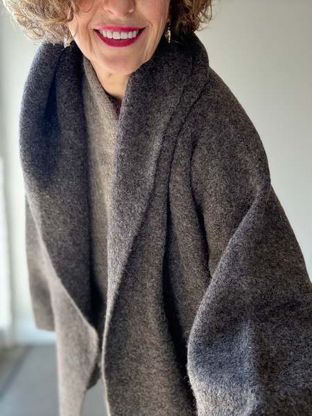 Cecilie Telle High Neck Knitted Poncho | Garmentory