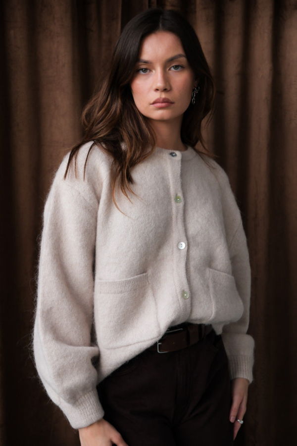 Le Bon Shoppe Amelie Alpaca Cardigan - Smoke