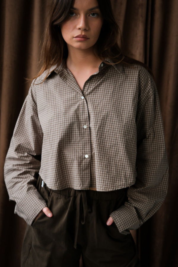 Citizens of Humanity Ana Cropped Button Up Shirt - Heritage Plaid
