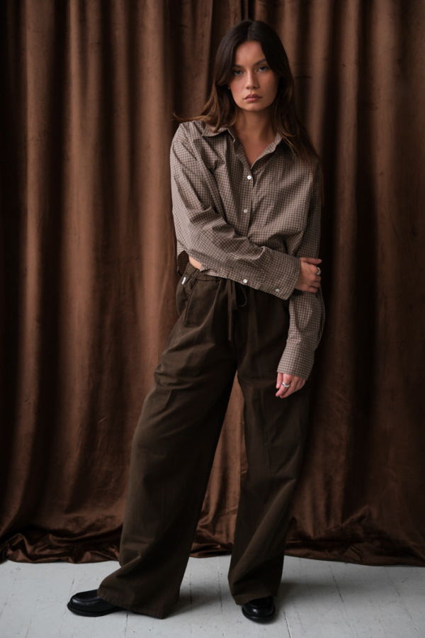 Citizens of Humanity Ana Cropped Button Up Shirt - Heritage Plaid