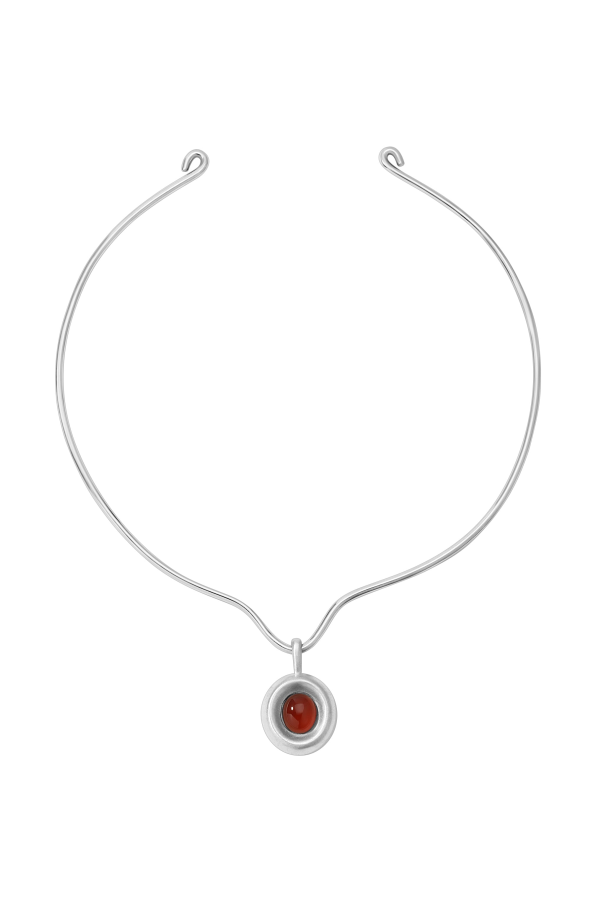 MAANCY Full Moon Scroll Necklace