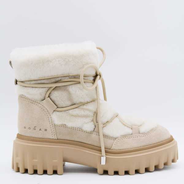 Hogan Cream Boots - Boots - Beige
