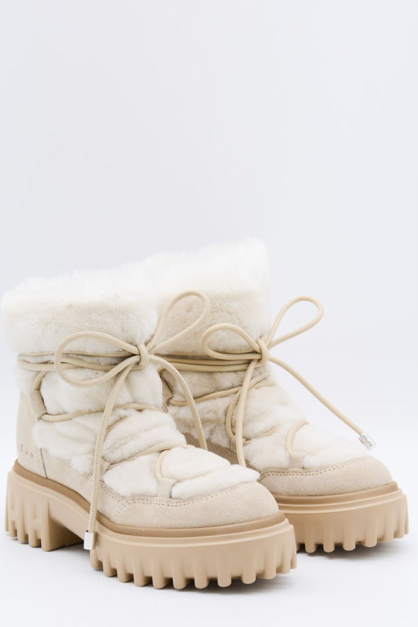 Hogan Cream Boots - Boots - Beige