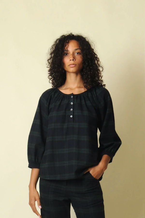 conifer Gathered Top