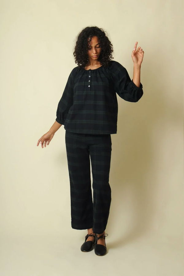 conifer Gathered Top