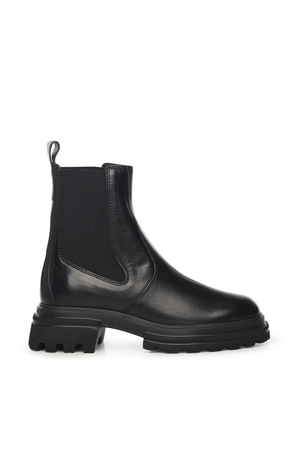 Hogan Leather Chelsea Ankle Boots - Black