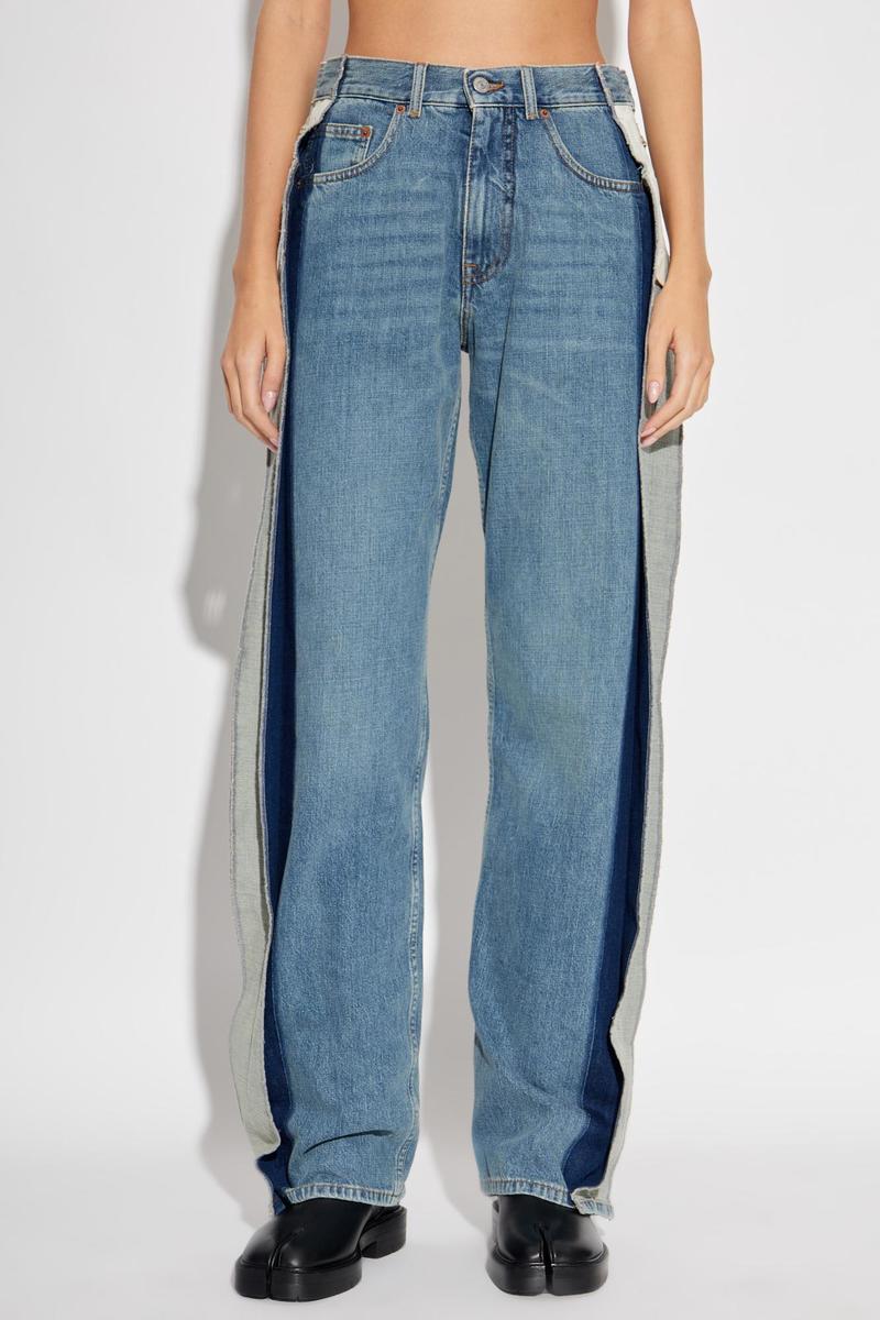 MM6 Maison Margiela Jeans With Stitching Jeans - Light Blue