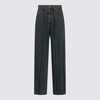 MM6 Maison Margiela Light Grey Cotton Jeans - Thumbnail 1