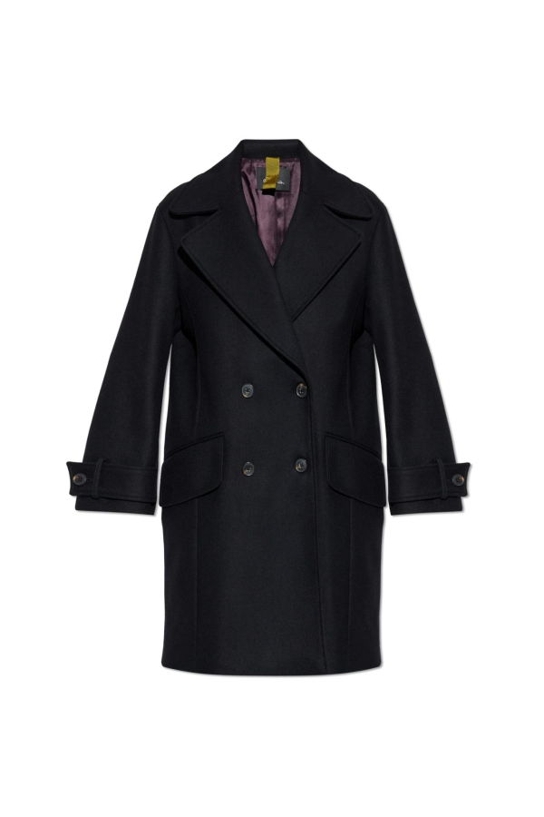 PAUL SMITH Ps Paul Smith Double-Breasted Coat - Black