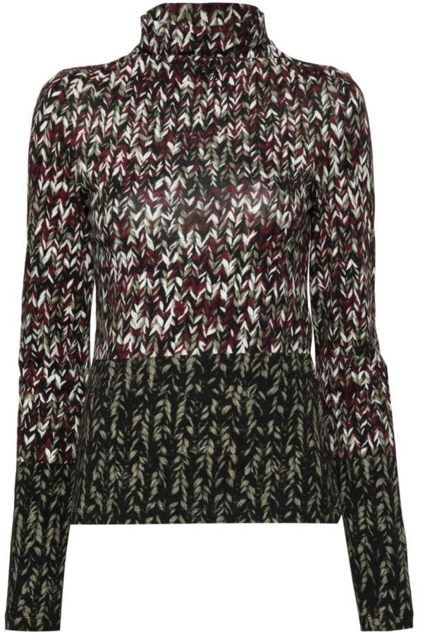 LOEWE Cotton Long Sleeves T-shirt Top - Green