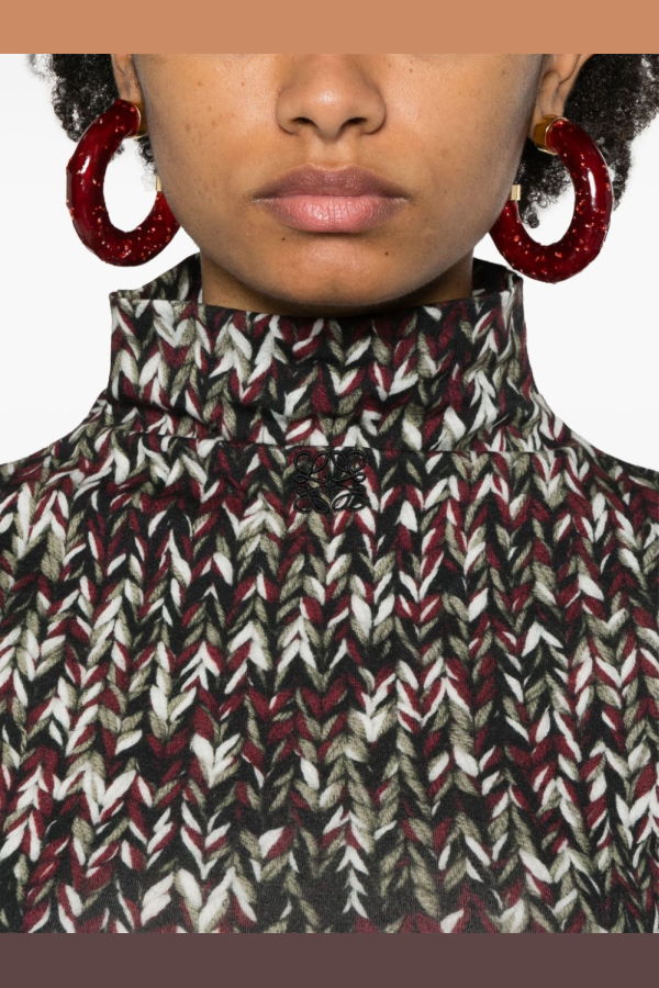 LOEWE Cotton Long Sleeves T-shirt Top - Green