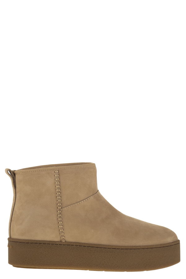 Hogan H681 Nubuck Ankle Boots - Beige